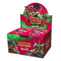 Boîte de boosters Rift&Loot Riftbound League of Legends Vendetta avec illustrations de champions sur fond rose vif