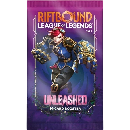 Booster scellé Riftbound Déchaînement de Rift&Loot contenant 14 cartes de collection League of Legends en français
