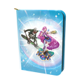 Classeur de collection Rift&Loot bleu pour cartes League of Legends avec illustrations de champions et fermeture éclair