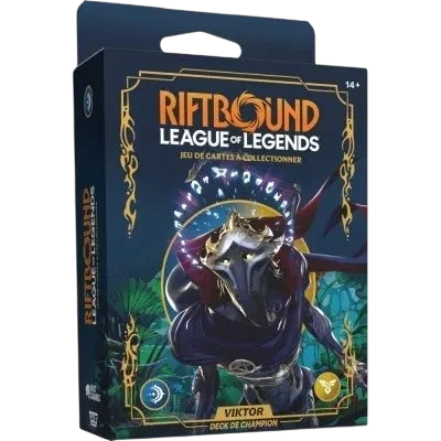 Boîte de jeu de cartes à collectionner Rift&Loot Riftbound League of Legends avec le champion Viktor